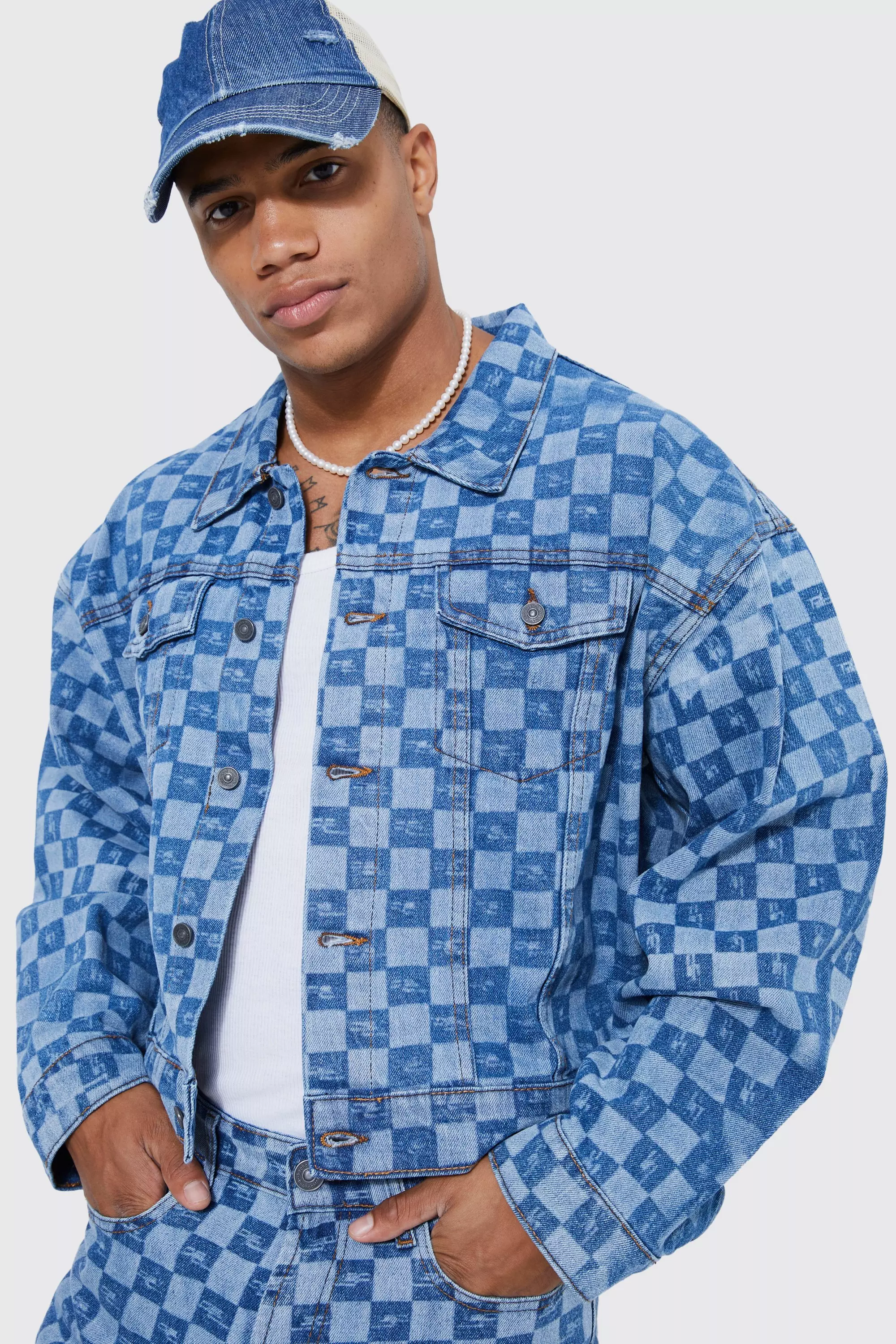 Checkerboard 2025 jean jacket